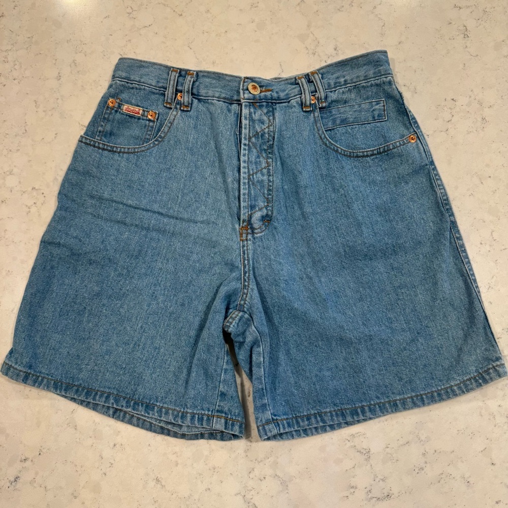 Y2K Vtg JouJou Button Fly Denim Mom Shorts 100% Cotton High Waist 6.5" Inseam